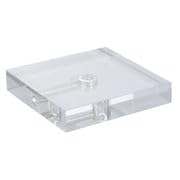 Image of B&P Lamp 3 3 /4 Inch Wide Clear Acrylic Square Square Lamp Base with Wire Way