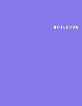 Paperback Notebook: Unlined/Plain Notebook - Large (8.5 x 11 inches) - 106 Pages || Purple Softcover Book