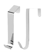 8-Inch Long 2-Pack Heavy Duty Strong Stainless Steel Over the Door Hanger Hook, Removable Hanger Organizer Without Drilling, Hanging for Clothes Bath Towels Christmas Wreath Multi-Use (Silver)-image-33