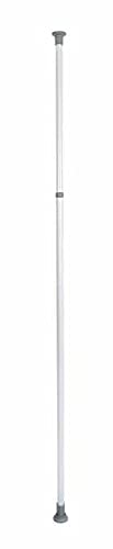 WENKO Barre télescopique Mod. Herkules 165-300 cm 2er Set | Tige Extensible pour Dressing et Rangement | Système Anti-dérapant | Métal et Plastique | Ø 7,5 cm | Blanc et Gris