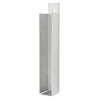 Falcon Workshop Supplies Ltd Pack of 10 x Galvanised Gravel Board Clips (150mm x 25mm) - Silver Metal Gravel Board Wall Mount Brackets