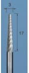 Argo File CC473 Carbide Cutter Spiral Cut, Diameter 0.1 x 0.7 inches (3 x 17 mm), Diameter 0.1 inches (3.0 mm)