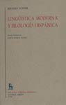 Portada de Linguistica moderna y filologia hispanica