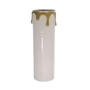 B&P Lamp® Standard Base, Plastic Candle Cover, Black/Gold