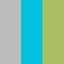 Vivid Blue/Green/Light Gray