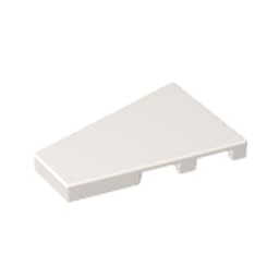XYEIUGO Circular Plate 2x3 Wedge Plate Left Compatible, White, 50 PCS
