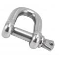 D Shaped Anchor Shackle Screw Pin Anchor Shackle Stainless Steel Mini D Shaped Bow Shackle for Paracord Jewelry Marine Tackle Chains Outdoor Camping Survival Rope (M5)