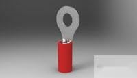 TE Connectivity/AMP Brand, 31894-100Pack, Ring Tongue Terminal - M6-1/4-22-16 AWG - 1.42 mm² - PIDG Series - Red.
