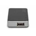 Ladron USB 4 puertos Digitus negro para conectar perifericos informaticos con cable largo 4