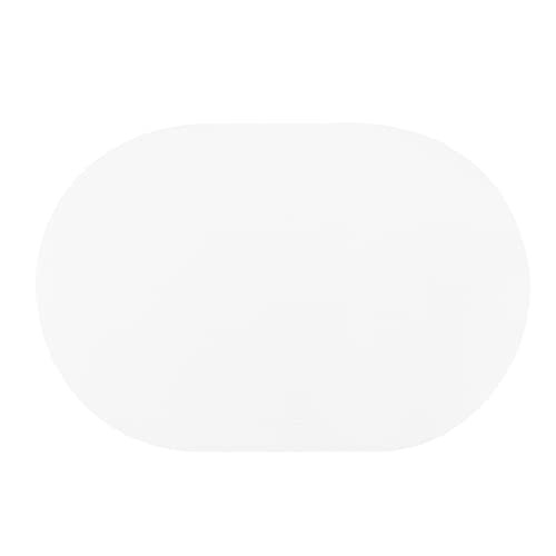 Restaurantware Oval White Vinyl Placemat - Embossed - 16" x 12" - 6 Count Box - Image 2