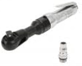 Chave de Catraca Pneumática, Chave de Catraca de Ar de 1/2 pol. Torque de 61 Nm Comprimento de 260 Mm Chave de Impacto Pneumática Ferramenta de Compressor Reversível Com Adaptador