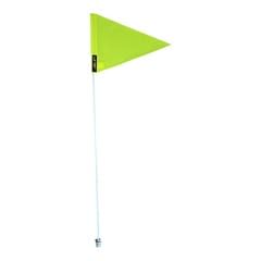 JLP 7' Foot Tall 5/16 Heavy Duty Flag Whip Silverado Sierra Raptor Tacoma Tundra Flexible RZR ATV Can-am Safety Neon Yellow, white