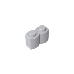 Gobricks 30136 Basic Bricks Brick Special 1x2 Palisade [aka Log] 50 Pieces GDS-749 Compatible with Lego Building Blocks Color:gray white
