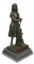 Miniatura 6 de Estatua católica romana de San Juan de ARC con escultura Ax 100 Real Bronz