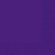 Thali Outlet - 125 x Purple 2 Ply 33cm 4 Fold Paper Napkins Tissue Serviettes for Birthdays Weddings Parties All Occasions