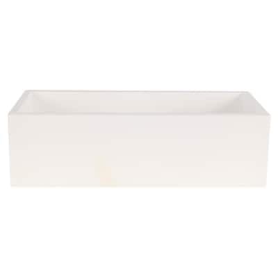 Make Market 12” Rectangular Wood Box Decorative Box for Crafts, Art Supplies, Organization - Whitewash, 1 Pack