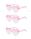 3 Pairs of Cute Heart Shaped Sunglasses for Women