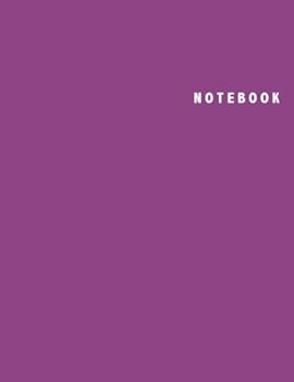 Paperback Notebook: Unlined Notebook - Large (8.5 x 11 inches) - 100 Pages - Plum Purple Cover Book
