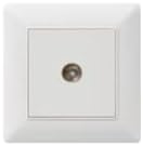 Boton Wiring Accessories Q3 Series TV Socket, With Frame, White Color