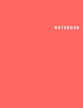Paperback Notebook: Unlined/Plain Notebook - Large (8.5 x 11 inches) - 106 Pages || Red Softcover Book