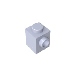 Gobricks GDS-635 Brick Special 1x1 with Stud on 1 Side 50PCS Compatible with Lego Toy 87087 DIY Parts and MOC Components for Major Brick Brands Color:light blue gray โ image 1