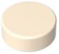 98138 Circular Plate Tile Round 1x1, White yellowish, 50 PCS