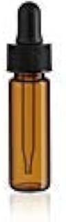 144 Pcs, 15mm X 45mm [1 Dram, 4ml] Amber Glass Vials with Standard Dropper