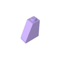 Gobricks 60481 Slope Brick 2x1x2 65ยฐ Sloped Brick 50 Pieces GDS-618 Compatible with Lego Building Blocks Color:Lavender