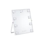 LinkthaiVicsoon Hollywood Vanity Mirror with Lights, Lighted Makeup Mirror with 9 Adjustable LED Lights Touch Control 3 Colors, Light up LED Hollywood Mirror for Makeup Desk (White)