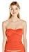 Anne Cole Womens Solid Twist Front Shirred Bandeau Tankini Swim Top - Image 2