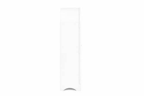 Image of Archies 2 Door Display Cabinet | Crockery Cabinet | Wooden Multipurpose Cabinet | Finish- Premium Pearl White