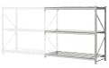 Global Industrial Extra High Capacity Bulk Rack With Steel Decking, Add-On Unit, 72" W x 36" D x 96" H