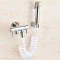 FTVOGUE Spring Tube, Bidet Sprayer Tubing, Flexible Pvc Shower Hose, 2m Spring Tube for Bath Room Toilet Handheld Bidet Sprayer and Pet, Faucet Parts (White), Other Garden Tools