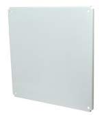 Allied Moulded P2424 Back Panel for Enclosure, 21 X 21", Carbon Steel, White