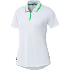 Adidas Golf Women's Standard Equipment Primegreen Polo Shirt, White, M #TOP2