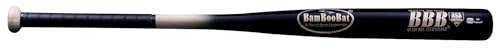 BamBoo Bat HNBB34ASA Softball Bat, Natural Handle/Black Barrel, 34-Inch/30-Ounce