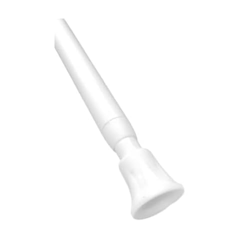 White Spring Loaded Tension Rod 56-91cm Cover