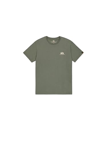Alpha Industries Basic T Small Logo T-Shirt for Men Vintage Green