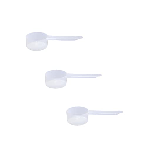 Image of 20cc Long Handle Measuring Scoop (4 Teaspoon / 20mL) - Heavy-Duty Plastic Spoon for Powders, Protein, Coffee, and Baking, 3-Pack