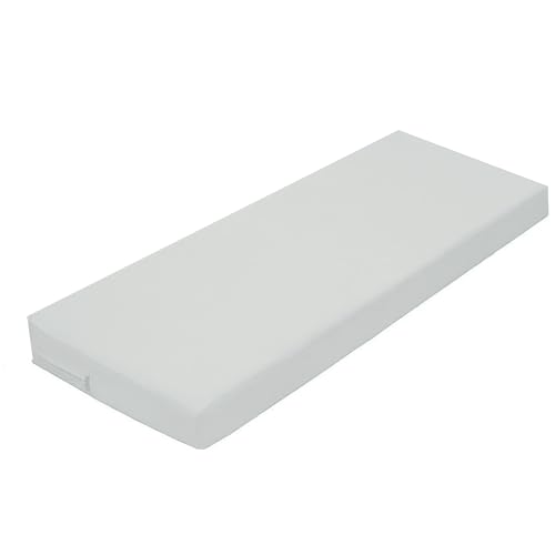 JABGF Rectangle Long Bench Cushion for Indoor Outdoor, Waterproof Non-Slip Chair Seat Cushion Removable Garden Swing Seat Pad, Soft Foam Bay Window Cushion (23x13x1.2inch,Off-White)