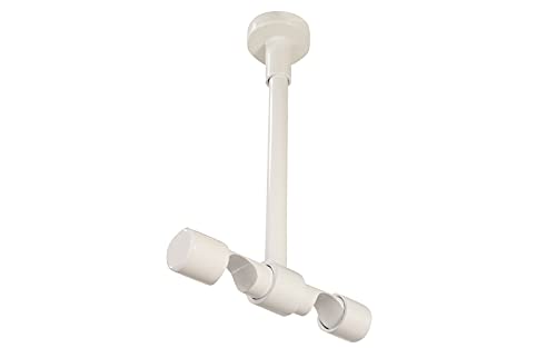 iso-design Deckenträger 2-läufig weiß für 20 mm Gardinenstangen aus Metall, Deckenhalter, Deckenmontage iso-design Deckenträger 2-läufig weiß für 20 mm Gardinenstangen aus Metall, Deckenhalter, Deckenmontage