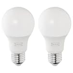 Ikea SOLHETTA LED Bulb E27 470 Lumen, Globe Opal White Pack of 2