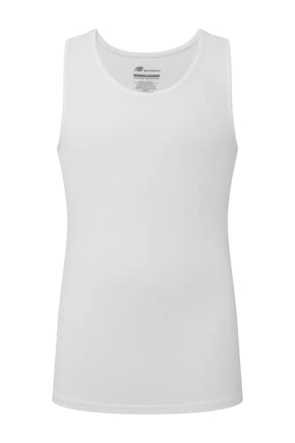 New Balance Men's Cotton Performance Rib Sleeveless Tank Top Undershirt (3 Pack Or 4 Pack)2