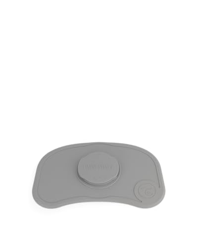 Twistshake Click-Mat Mini 31 x 17 cm Mantel Individual de Alimentación Antideslizante para Mayoría Bandejas para Tronas, Placemat Grado de Fuerte Succión, Sin BPA, 6+ Meses, Gris D2C