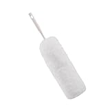 HEALEEP Biegsamer Staubwedel mit Teleskopgriff aus Mikrofaser für Haushaltsreinigung Verstellbar und Geeignet für Deckenventilatoren und Lampen Weißer Staubwischer