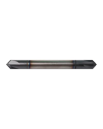 Image of 1 /4in Solid Carbide End Mill, Chamfer Mill - Double End, 4 Flutes, 90 Chamfer Angle, AlTiN Coated Bits Tool for Medium Hardness Steel, Brass, Iron