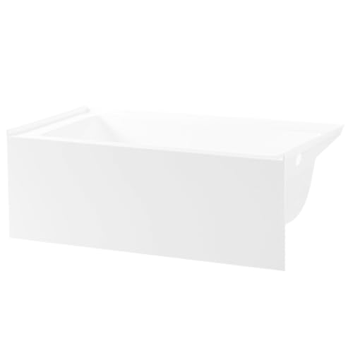 Image of Aqua Eden VTAP603222R 60-Inch Acrylic 3-Wall Alcove Tub with Right Hand Drain Hole, White