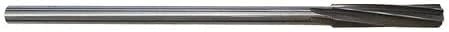 Chucking Reamer, 17/32 In., 6 Flute, HSS