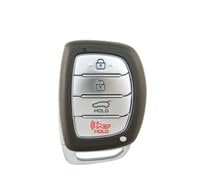 Image of KMH Metal Car Key Cover Compatible with Hyundai Alcazar Creta 2022 Venue i20 Tucson Elantra Model Smart keycover with Keychain 4 Buttons Key Shell Case Holder Protector (Metallic) Pack of 1