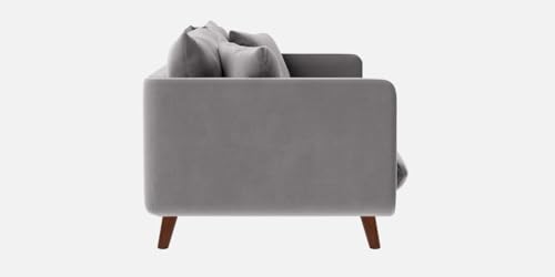 Image of Rejol Velvet 3-Seater Sofa Luxurious Comfort for Living Rooms and Offices (Grey, 3 Seater)